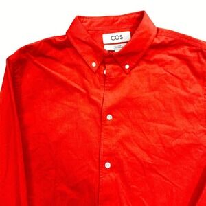 COS Men's Red Button-Down Shirt